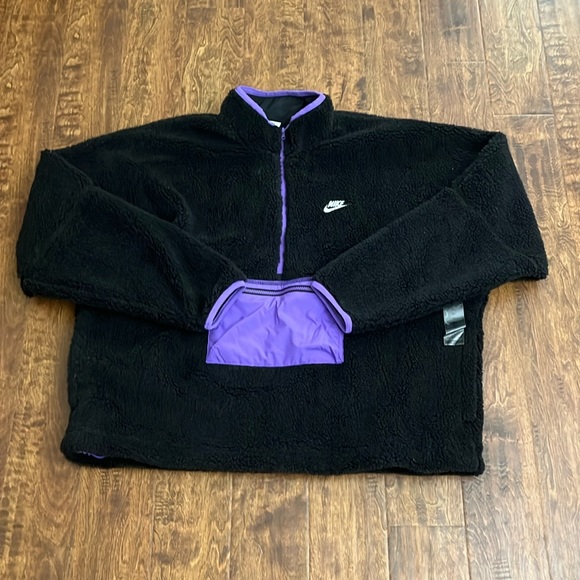 Nike Sportswear Sherpa Fleece 1/2 Zip Up Jacket Size XL - Picture 1 of 17